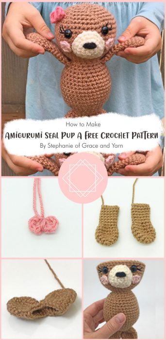 Amigurumi Seal Pup - A Free Crochet Pattern By Stephanie of Grace and Yarn