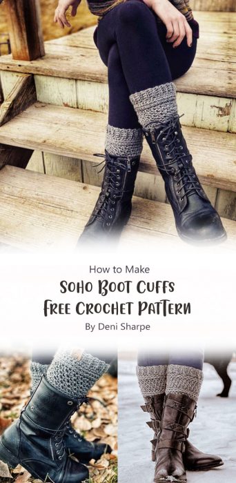 Soho Boot Cuffs – Free Crochet Pattern By Deni Sharpe