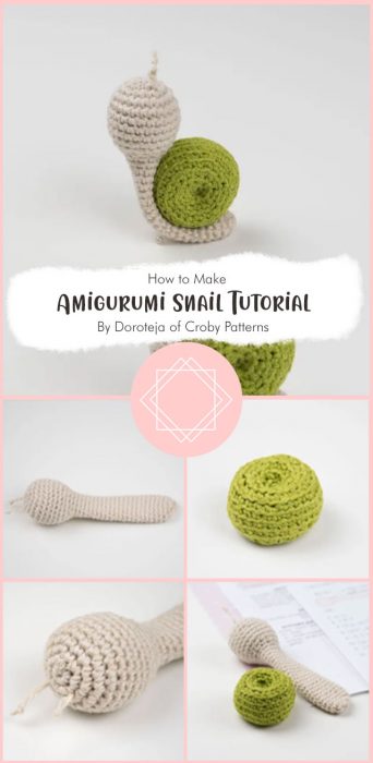 Crochet Amigurumi Snail Tutorial - Free Pattern By Doroteja of Croby Patterns