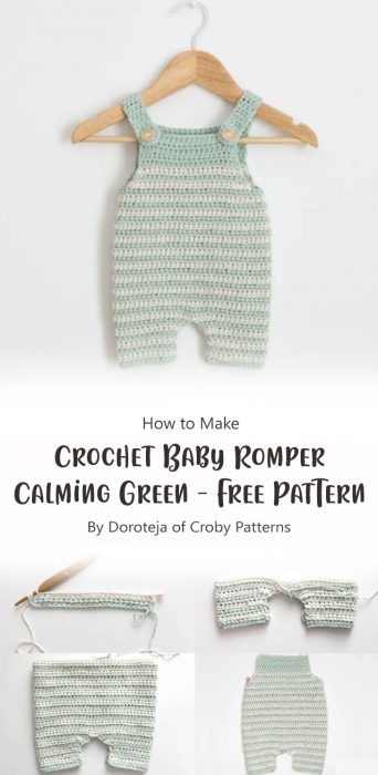 Crochet Baby Romper Calming Green - Free Pattern By Doroteja of Croby Patterns