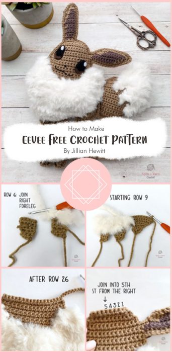 Eevee Free Crochet Pattern By Jillian Hewitt