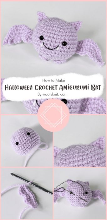 Halloween Crochet Amigurumi Bat Tutorial – Free Pattern By woolyknit. com