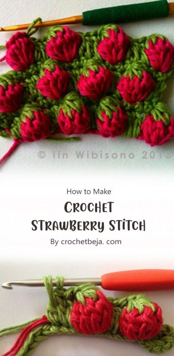 How To Crochet Strawberry Stitch By crochetbeja. com