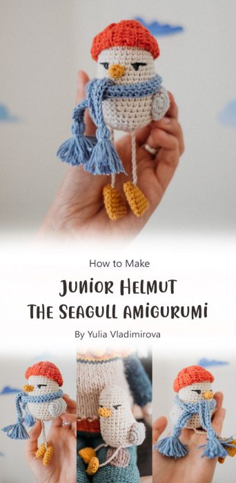 Junior Helmut the Seagull amigurumi By Yulia Vladimirova