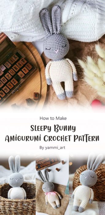 Sleepy Bunny Amigurumi Crochet Pattern By yammi_art
