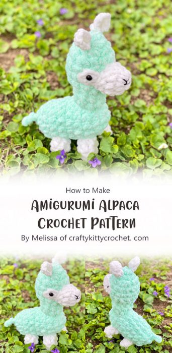 Amigurumi Alpaca – Crochet Pattern By Melissa of craftykittycrochet. com