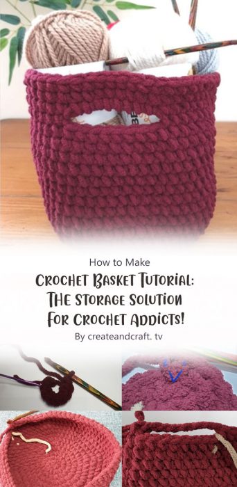 Crochet Basket Tutorial: THE Storage Solution For Crochet Addicts! By createandcraft. tv