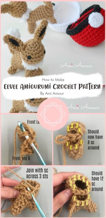 Eevee Amigurumi Crochet Pattern By Ami Amour