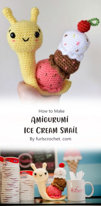 Amigurumi Ice Cream Snail By furlscrochet. com