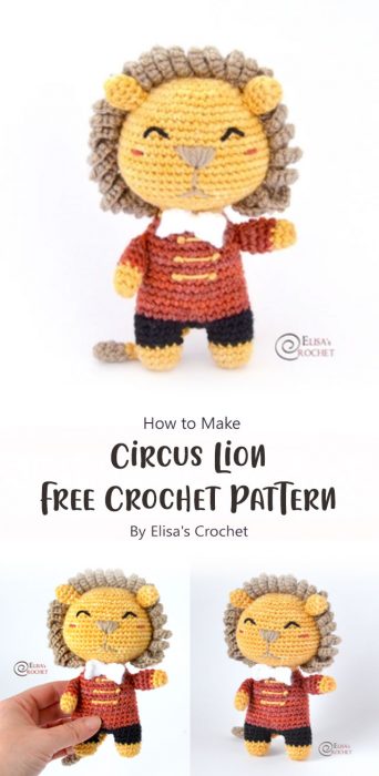 Circus Lion Free Crochet Pattern By Elisa's Crochet
