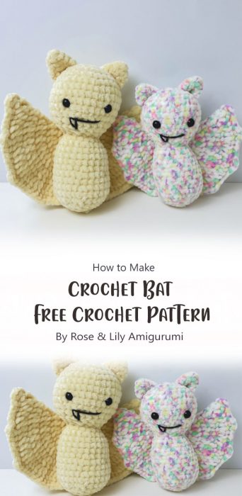 Crochet Bat - Free Crochet Pattern By Rose & Lily Amigurumi