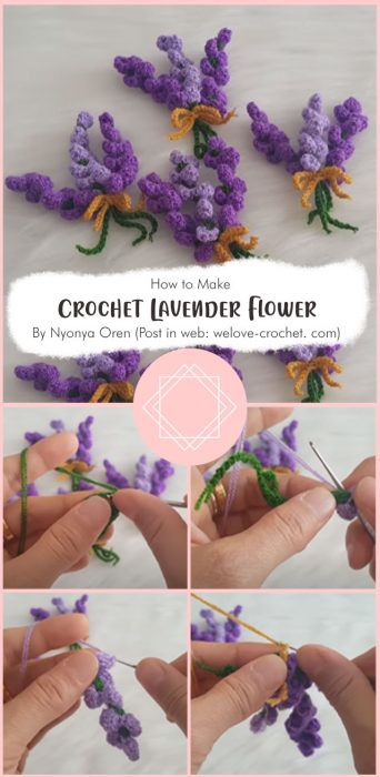 Crochet Lavender Flower By Nyonya Oren (Post in web: welove-crochet. com)