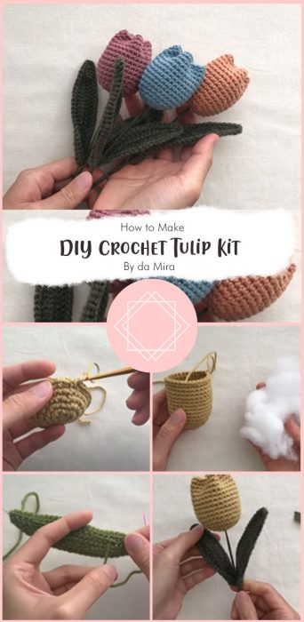 Mother's Day Special DIY Crochet Tulip Kit By da Mira