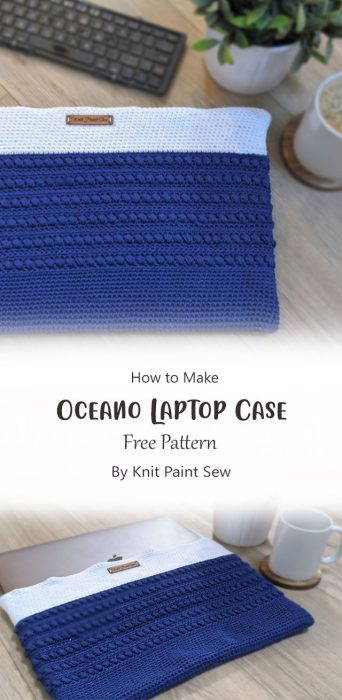 Oceano Laptop Case By Knit Paint Sew