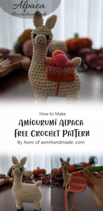 Amigurumi Alpaca Free Crochet Pattern By Asmi of asmihandmade. com
