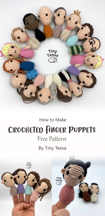 Crocheted Finger Puppets By Tiny Tessa
