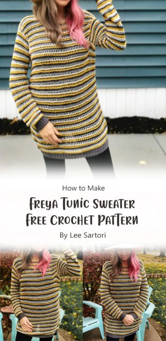 Freya Tunic Sweater – Free Crochet Pattern By Lee Sartori