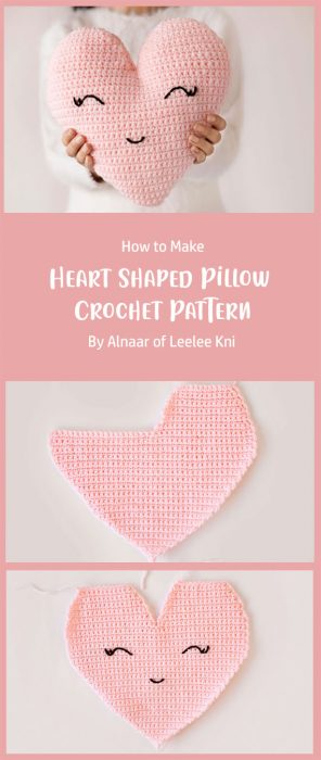 Heart Shaped Pillow Crochet Pattern By Alnaar of Leelee Kni
