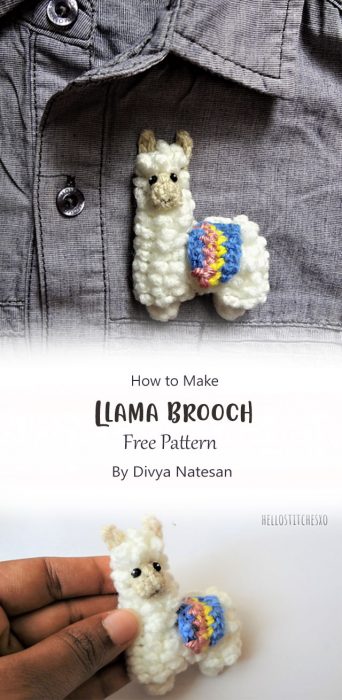 Llama brooch By Divya Natesan