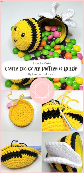 Our Crochet Easter Egg Cover Pattern is Buzzin’ Beautiful! By Create and Craft