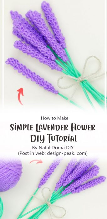 Simple Lavender Flower DIY Tutorial By NataliDoma DIY (Post in web: design-peak. com)