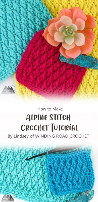 Alpine Stitch Crochet Tutorial By Lindsey of WINDING ROAD CROCHET