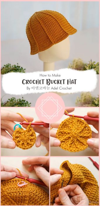 Crochet Bucket Hat By 아델코바늘 Adel Crochet
