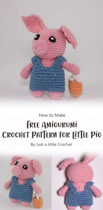 Free Amigurumi Crochet Pattern for Little Pig By Just a little Crochet