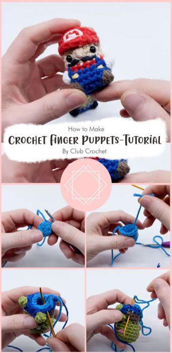 How to Crochet Amigurumi Finger Puppets || Crocheting Pattern Tutorial By Club Crochet
