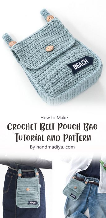 Crochet Belt Pouch Bag Tutorial and Pattern By handmadiya. com