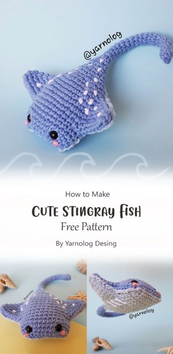 Cute Stıngray Fish By Yarnolog Desing