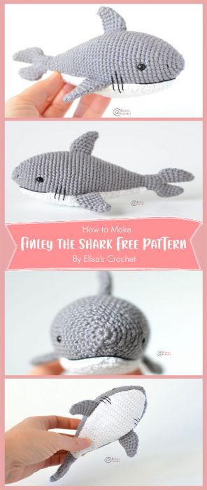 Finley the Shark Free Crochet Pattern By Elisa's Crochet