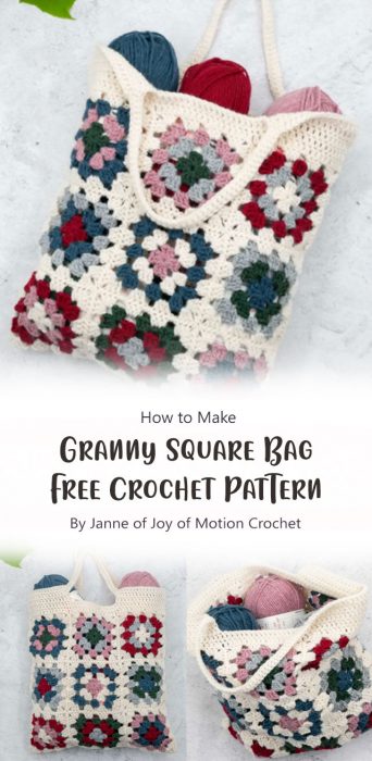 Granny Square Bag – Free Crochet Pattern By Janne of Joy of Motion Crochet