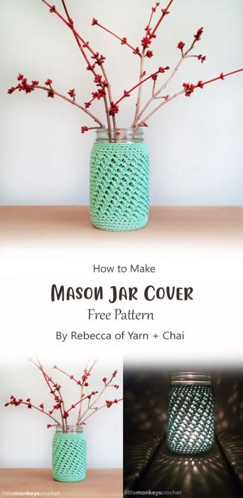 Mason Jar Cover By Rebecca of Yarn + Chai
