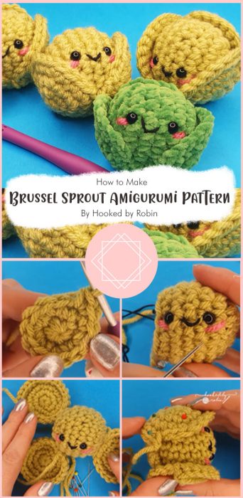 Crochet Brussel Sprout Amigurumi Pattern By Hooked by Robin