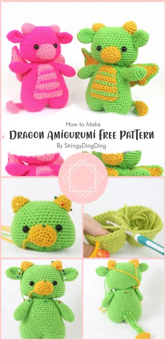 Dragon Amigurumi - Free Crochet Pattern By StringyDingDing