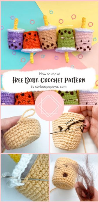 Free Boba Crochet Pattern By curiouspapaya. com