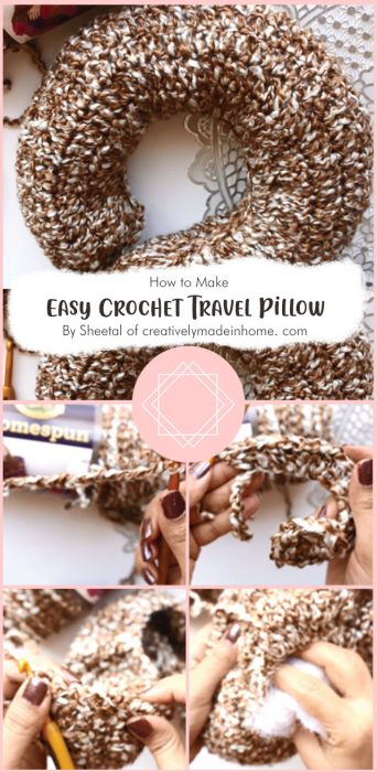 How to Make Easy Crochet Travel Pillow By Sheetal of creativelymadeinhome. com