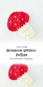 Easy Mushroom Applique Free Crochet Pattern Ideas - Carolinamontoni.com