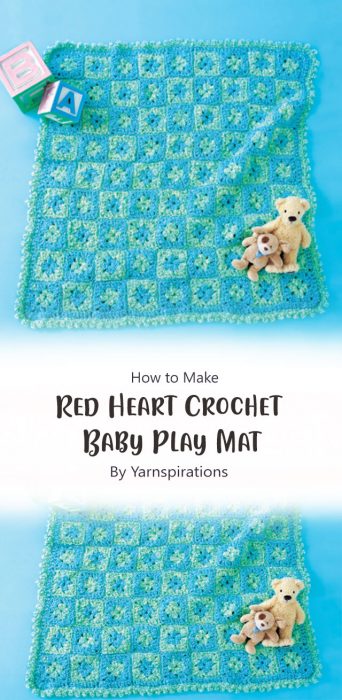 Red Heart Crochet Baby Play Mat By Yarnspirations
