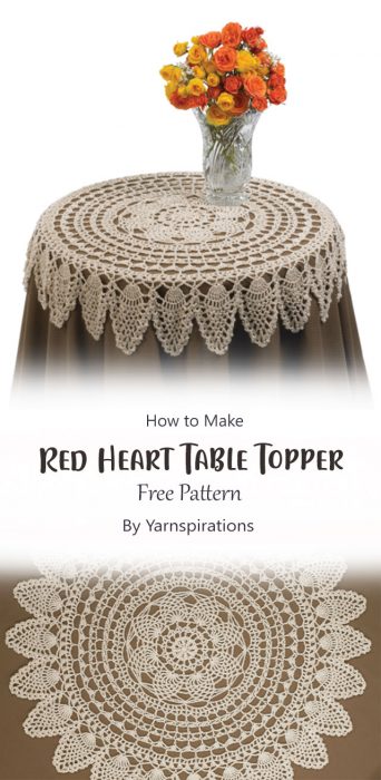 Red Heart Table Topper By Yarnspirations