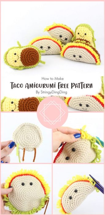 Taco Amigurumi - Free Crochet Pattern By StringyDingDing