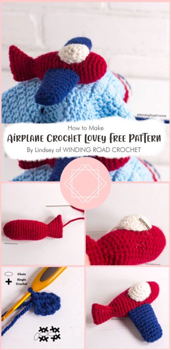 Airplane Crochet Lovey Free Crochet Pattern By Lindsey of WINDING ROAD CROCHET