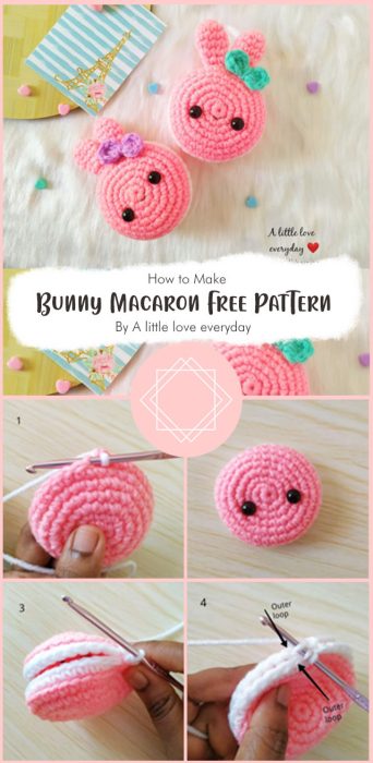 Bunny Macaron Free Pattern By A little love everyday