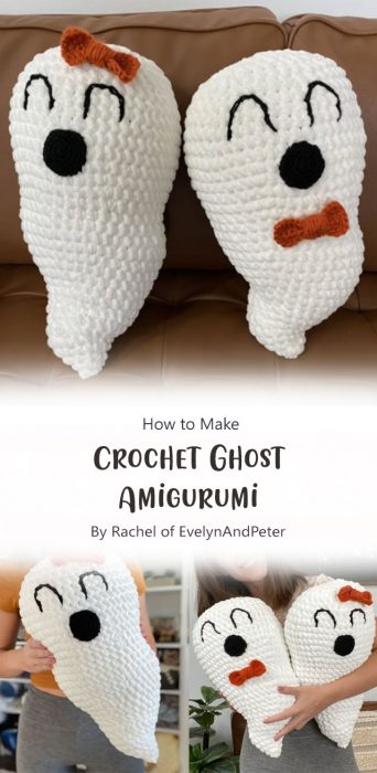 Crochet Ghost Amigurumi By Rachel of EvelynAndPeter