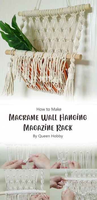 Macrame Wall Hanging Magazine Rack By Queen Hobby