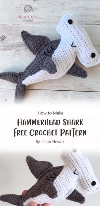 Hammerhead Shark Free Crochet Pattern By Jillian Hewitt