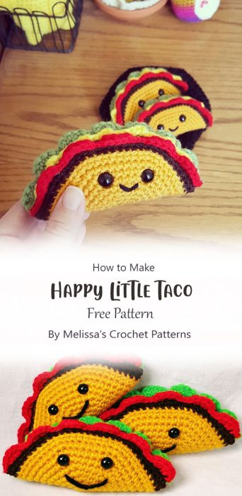 Happy Little Taco By Melissa's Crochet Patterns