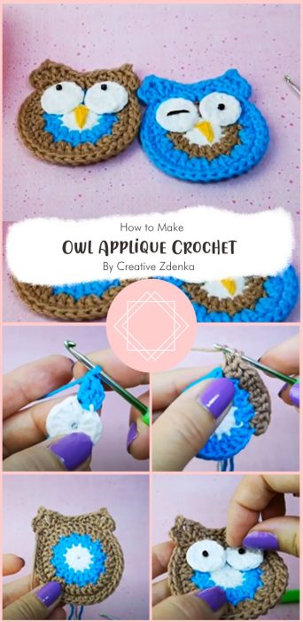 Owl Applique Crochet By Creative Zdenka