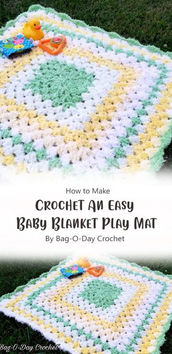 How To Crochet An Easy Baby Blanket Play Mat By Bag-O-Day Crochet